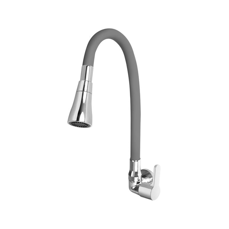 VAINSA - Llave de cocina a la pared Maui con pico flexible gris Vainsa