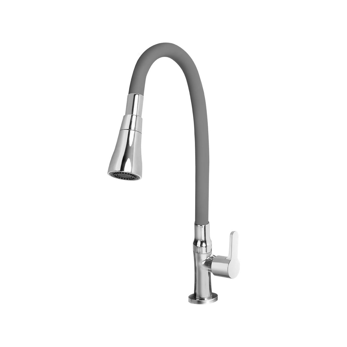 VAINSA - Llave de lavadero al mueble colección Maui con pico flexible manguera gris