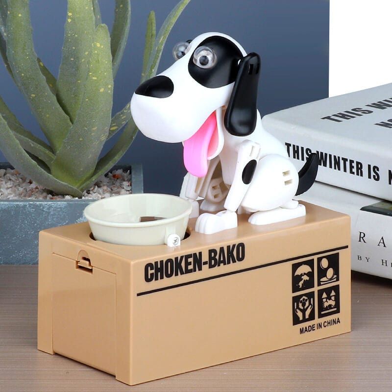 SHEEPBUSTER - Alcancía de Perrito Negro con Blanco