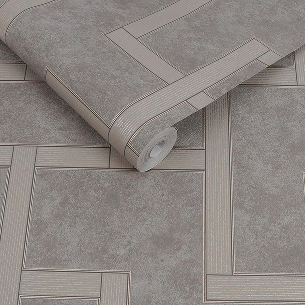 MULTITOP - Papel Tapiz Opulence Gilded Greek Key 052X10 Mts Quartz