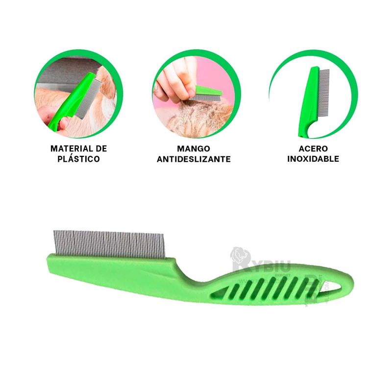 GENERICO - Cepillo Inoxidable Quita Pulgas Tono Azul Y+Gift MiniAgenda