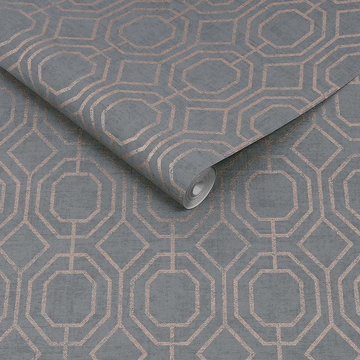 MULTITOP - Papel Tapiz Secret Garden Luxe Geo 052X10 Mts Charcoal