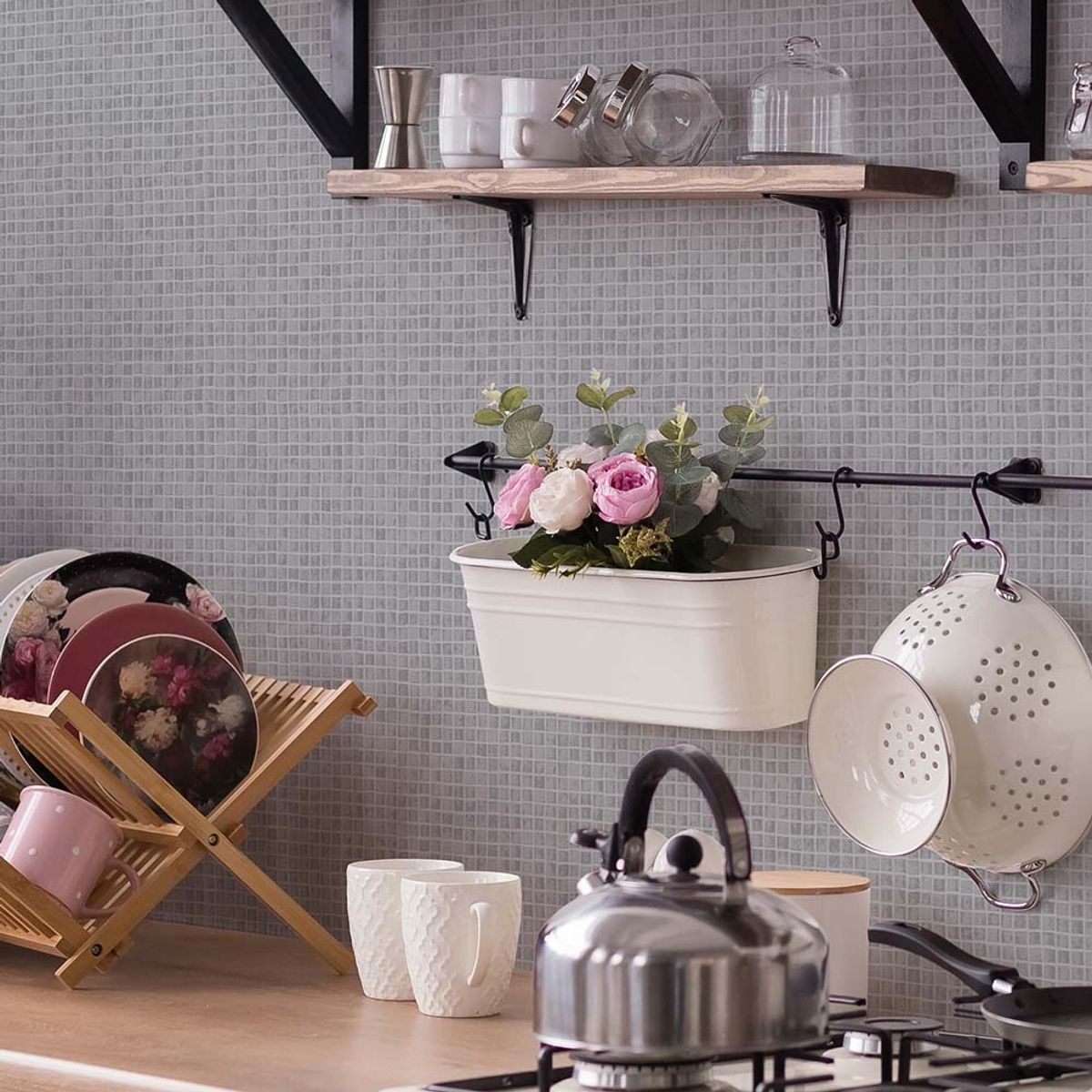 MULTITOP - Papel Tapiz Oasis Spectrum Mosaic 052X10 Mts Grey