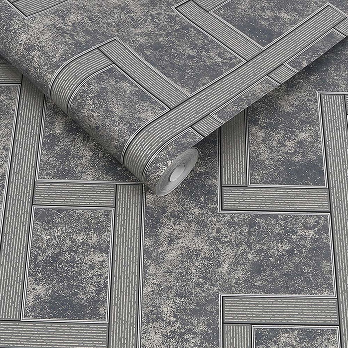 MULTITOP - Papel Tapiz Opulence Gilded Greek Key 052X10 Mts Onyx