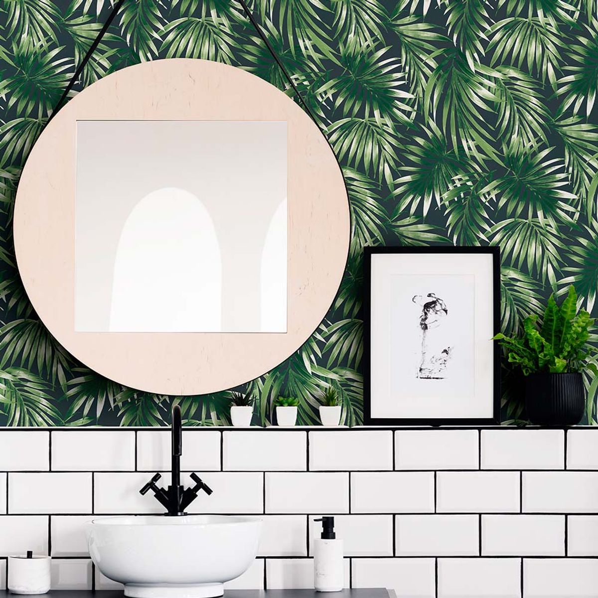 MULTITOP - Papel Tapiz Oasis Elegant Leaves 052X10 Mts Green