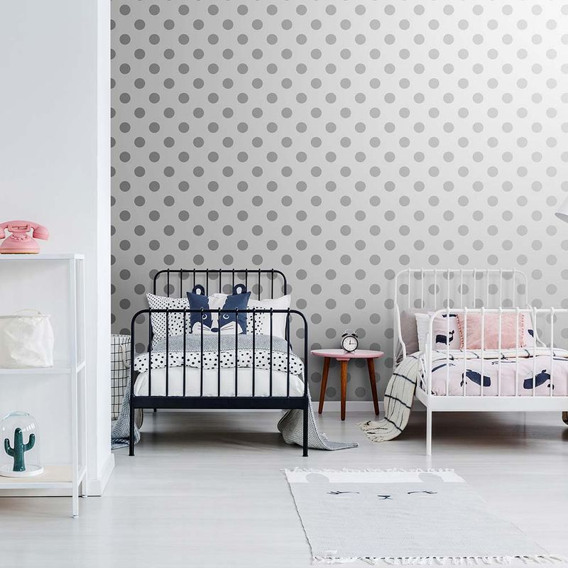 MULTITOP - Papel Tapiz Kids Home Dotty 052X10 Mts Silver