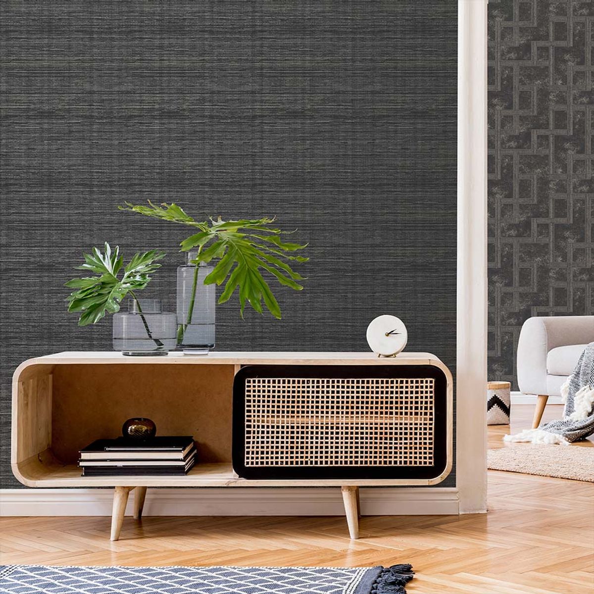 MULTITOP - Papel Tapiz Opulence Gilded Texture 052X10 Mts Onyx