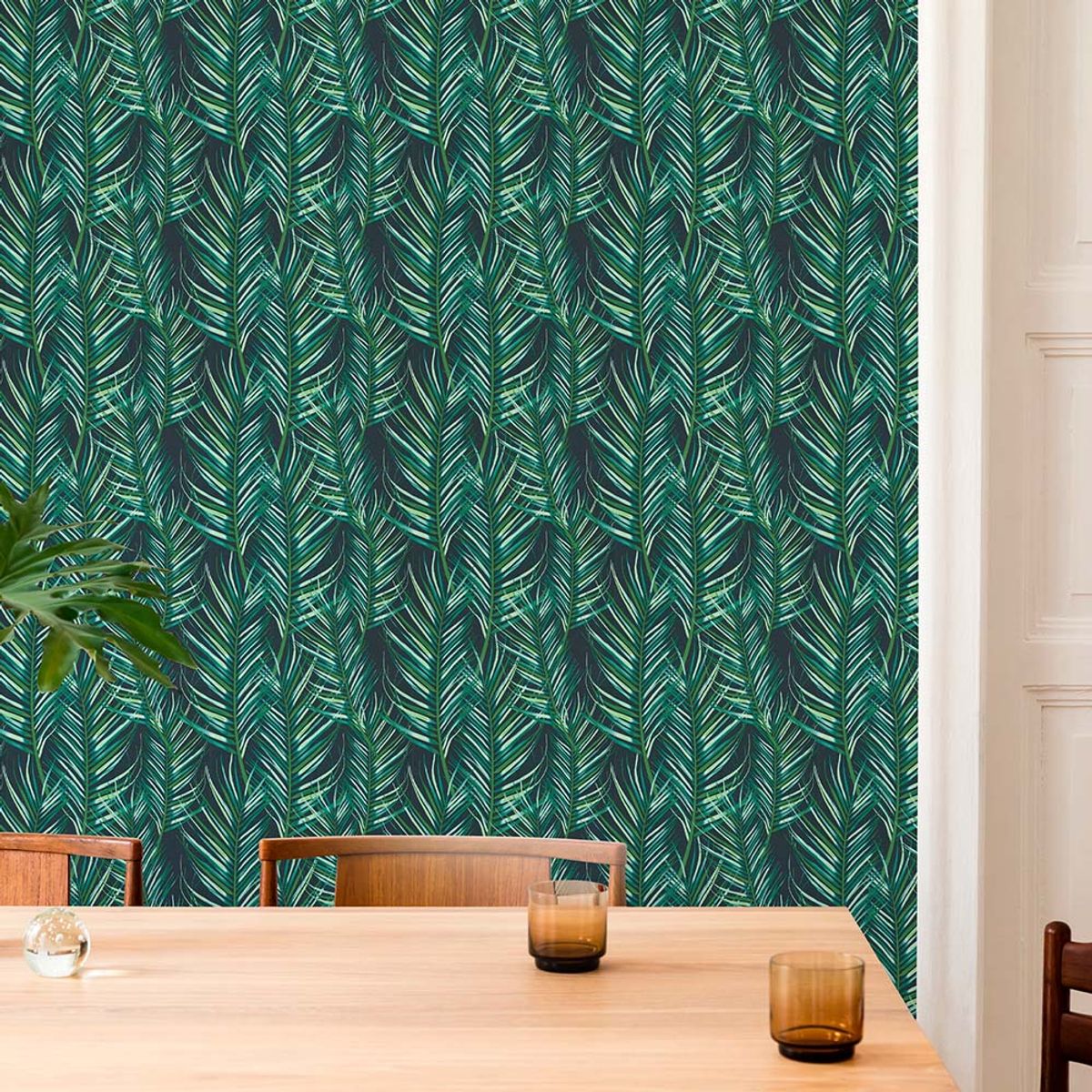 MULTITOP - Papel Tapiz Oasis Palm Leaves 052X10 Mts Green