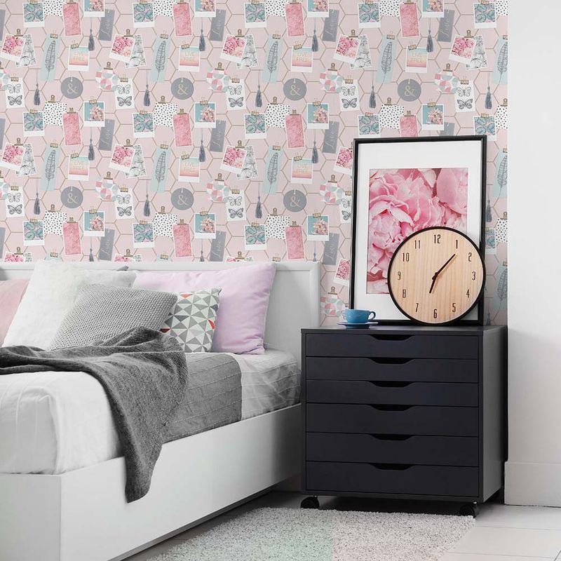 MULTITOP - Papel Tapiz Kids Home Clip Frames 052X10 Mts Pink