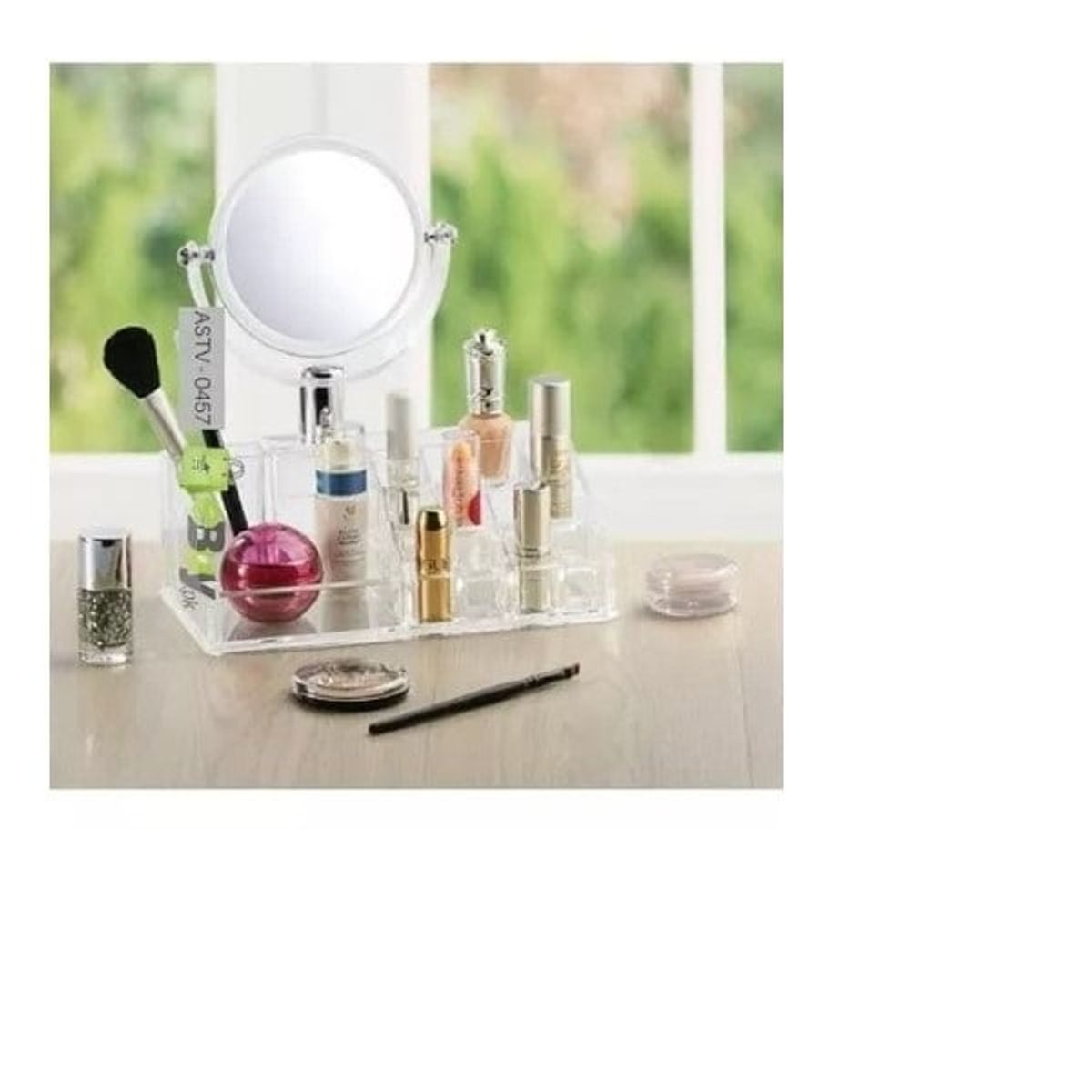 GENERICO - Portamaquillaje Organizador De Cosmético Acrílico + Espejo