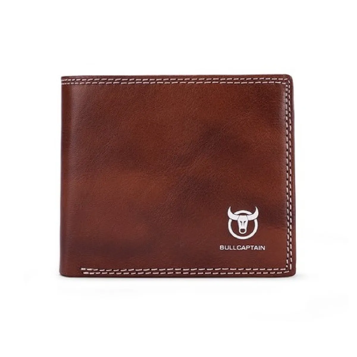 BULLCAPTAIN - BullCaptain - Billetera de Cuero Mate QB-032-CF Café