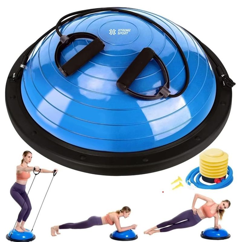 XTREME SPORT - Balon Bosu + Ligas soporte 150kg Pelota de Equilibrio