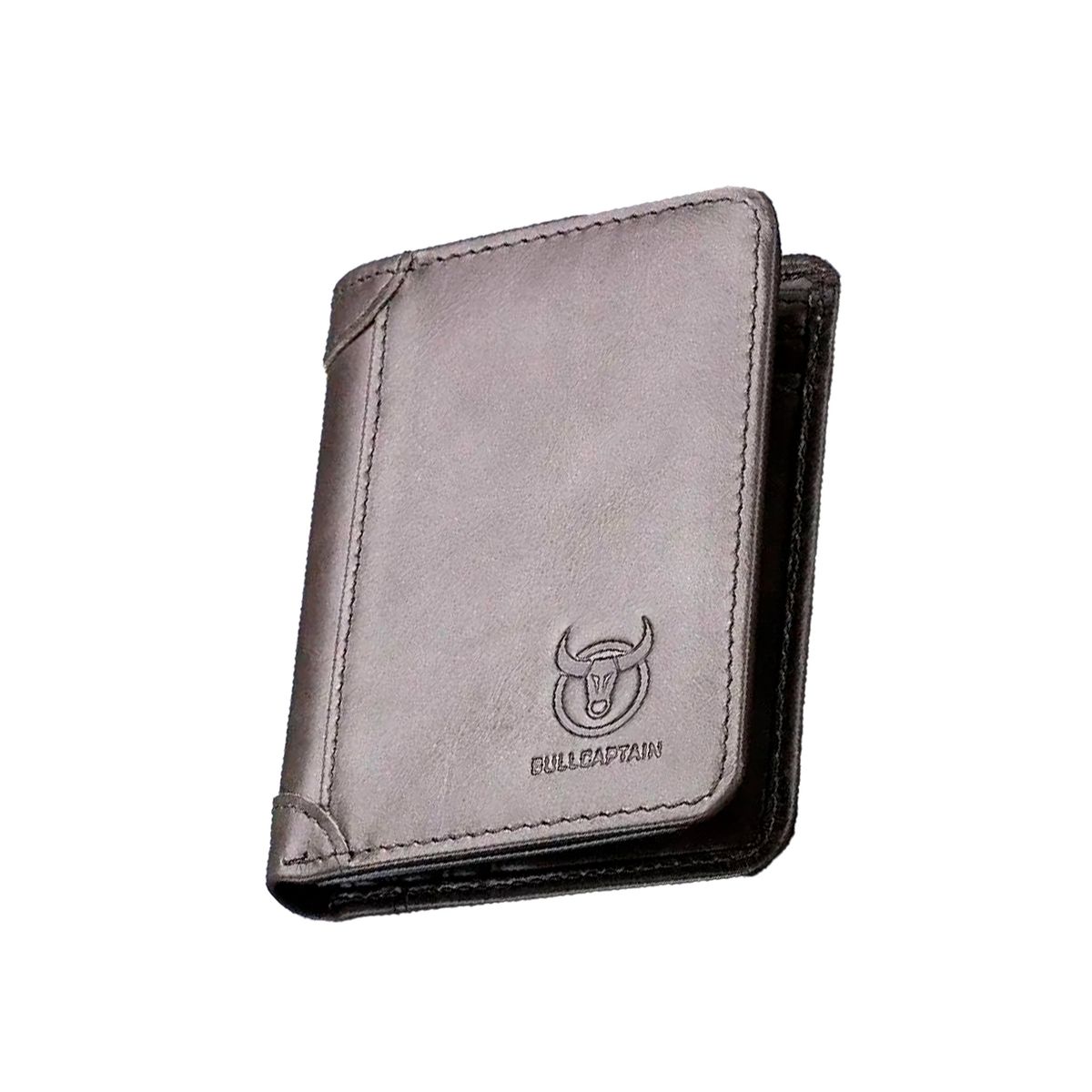 BULLCAPTAIN - BullCaptain - Billetera de Cuero Mate QB-031-V-CYA Gris