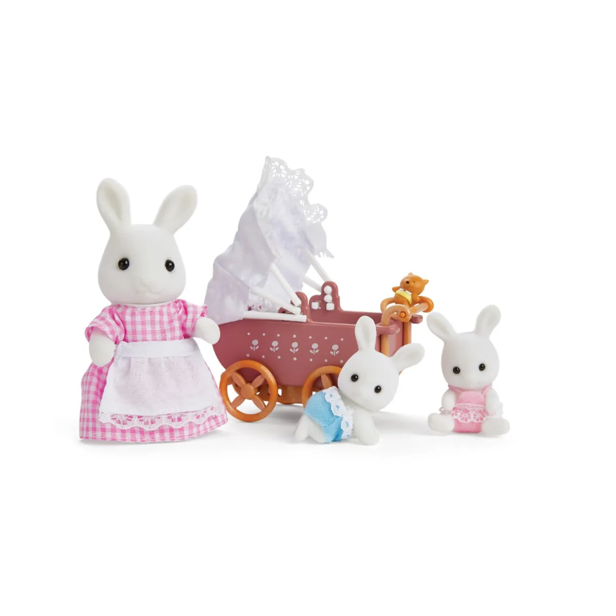 SYLVANIAN FAMILIES - Sylvanian Families Calico Critters Set Carriola Connor and Kerri Conejos