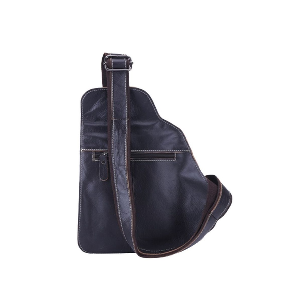 BULLCAPTAIN - BullCaptain - Mochila cruzada de Cuero Mate XB-013-BK Negro