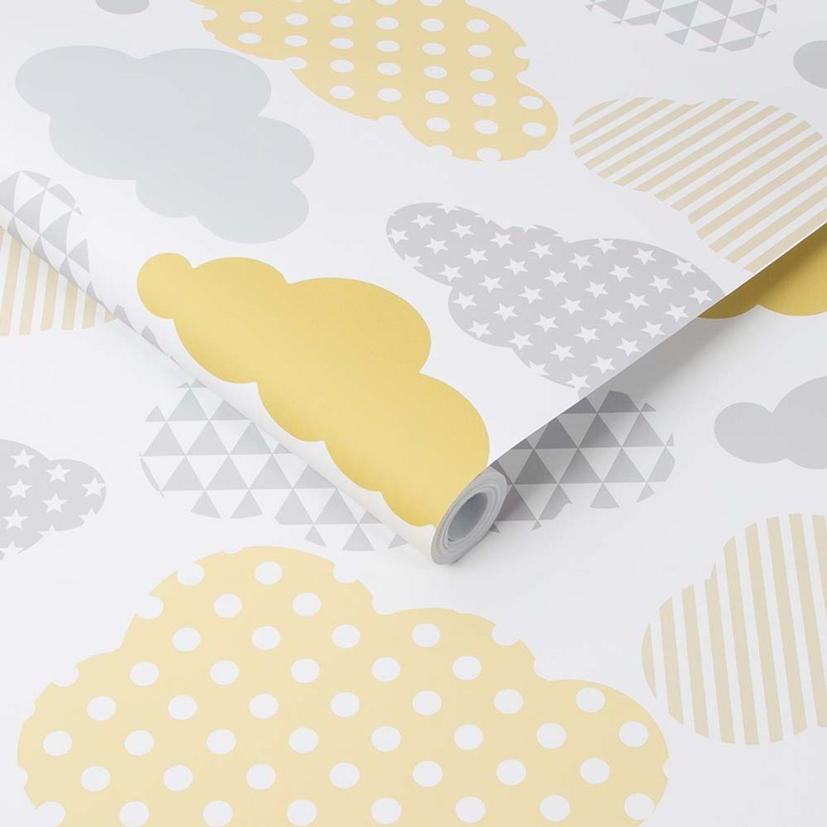 MULTITOP - Papel Tapiz Kids Home Clouds 052X10 Mts Yellow Grey