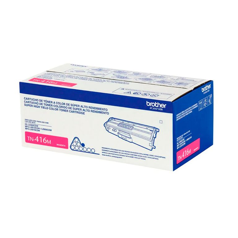 TONER BROTHER TN416M MAGENTA, 6500 PAG, MFC-L8900CDW P/N: TN416M BROTHER | falabella.com