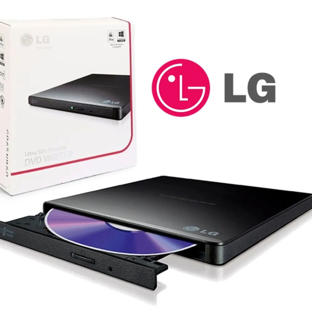 LG - Grabadora de DVD Portátil Ultra Slim