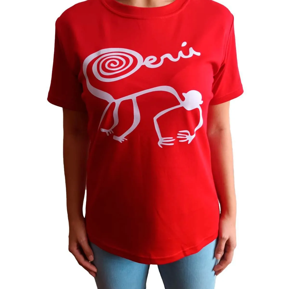 GENERICO - Polo Mujer Manga Corta Diseño Líneas - Rojo