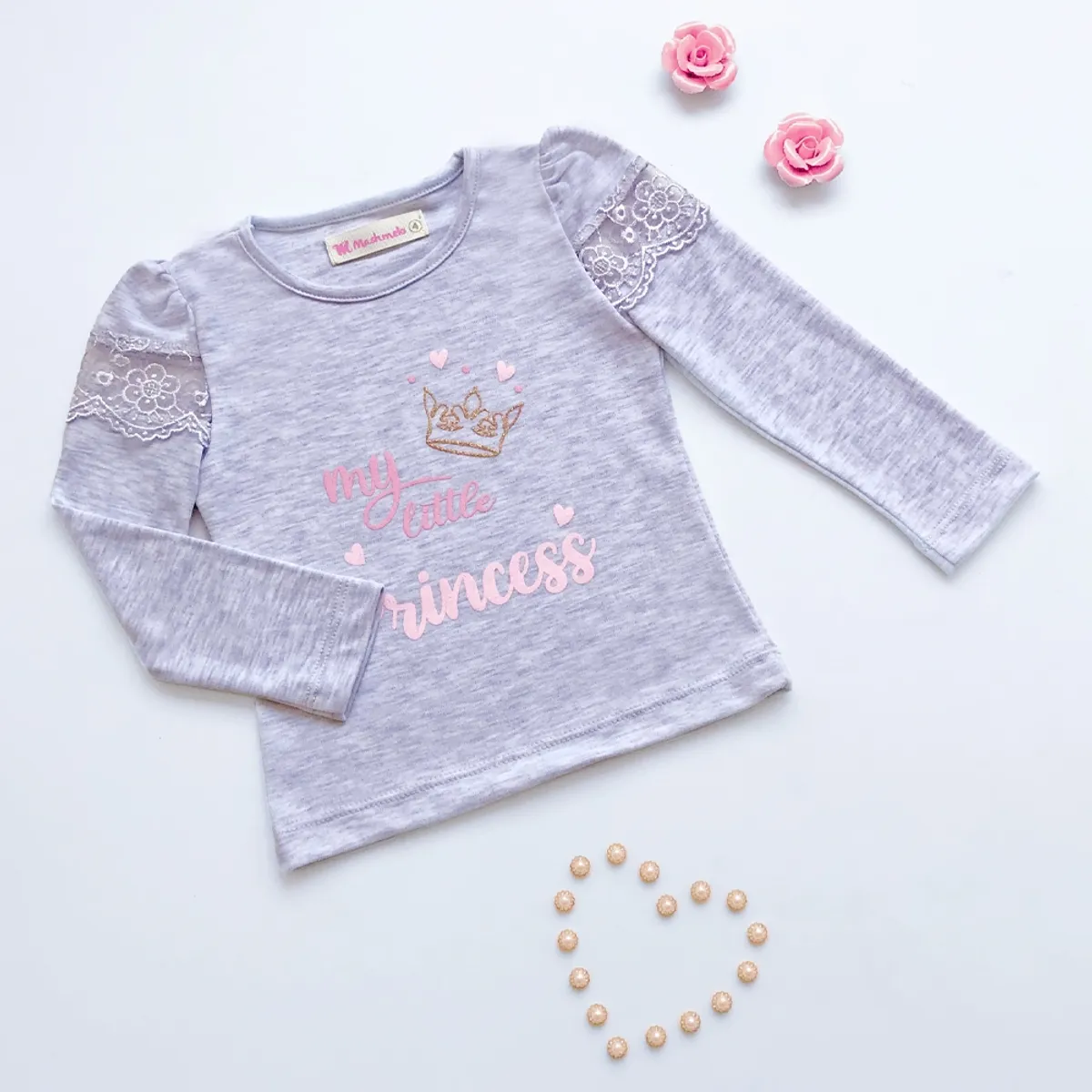 KIDS MASHMELO - Polo Estampado Con Detalles De Tull En Las Mangas Kids Mashmelo