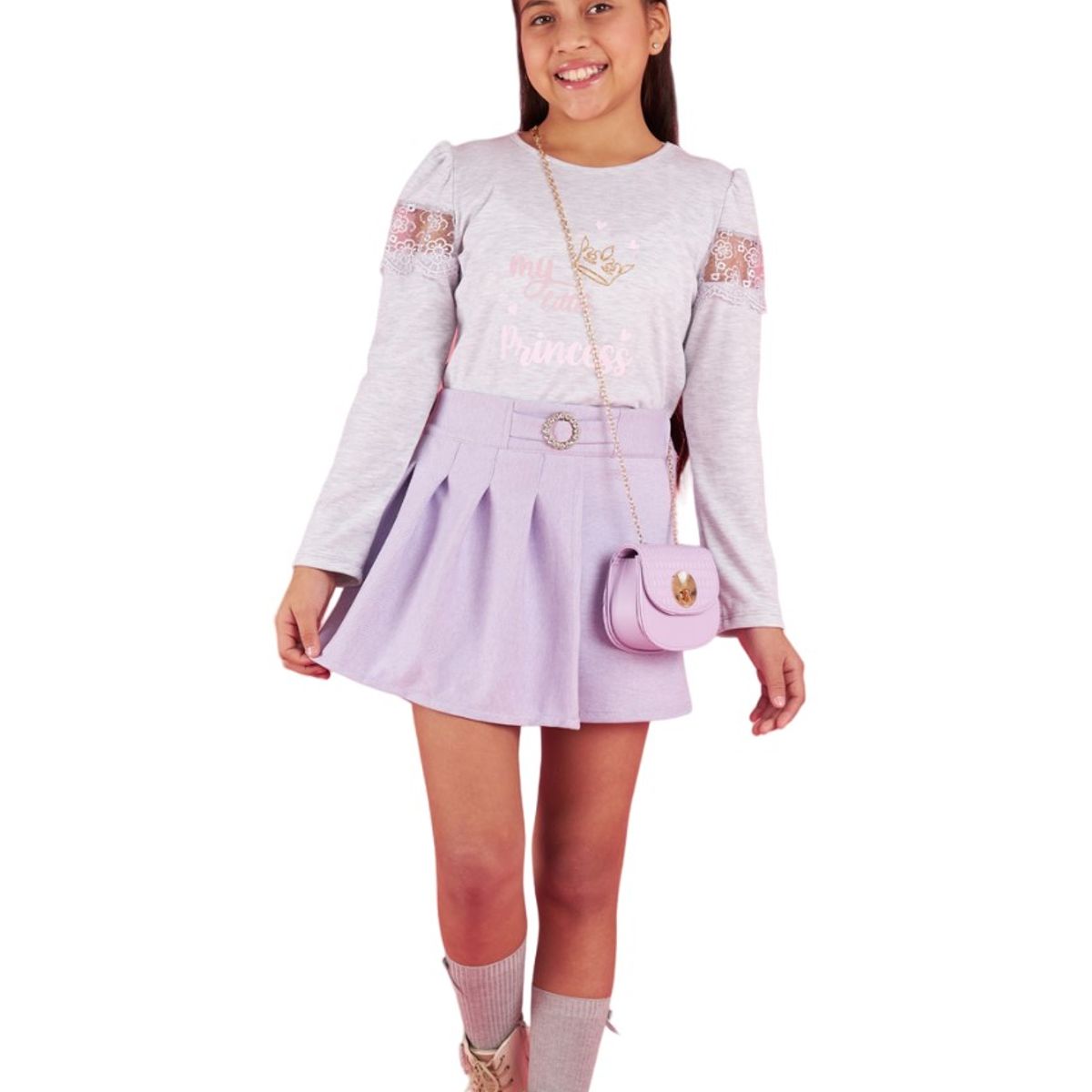 KIDS MASHMELO - Polo Estampado Con Detalles De Tull En Las Mangas Kids Mashmelo