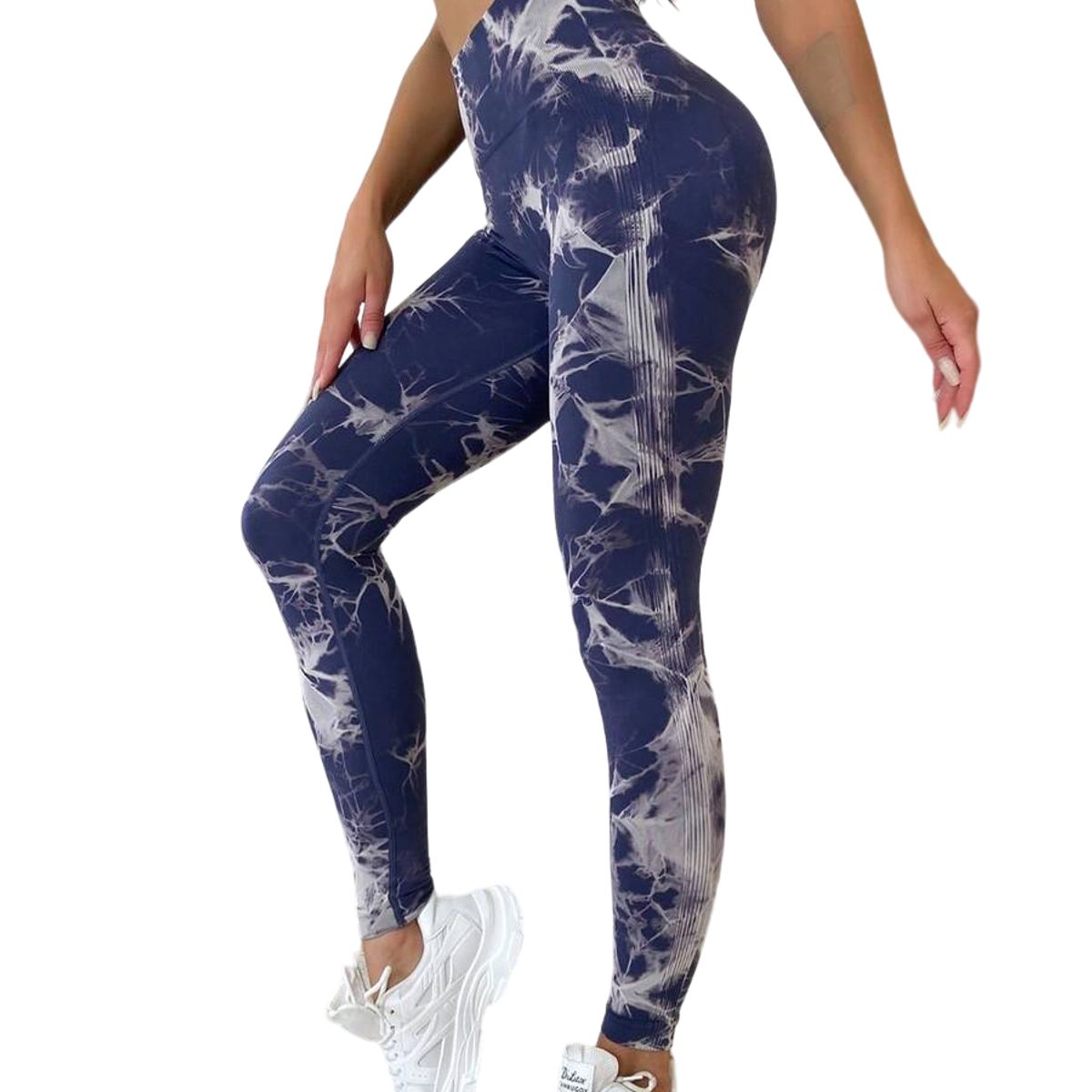 ROYAL PEACH APPAREL - Legging deportivo Tie Dye AZUL MARINO Ropa deportiva malla mujer gym