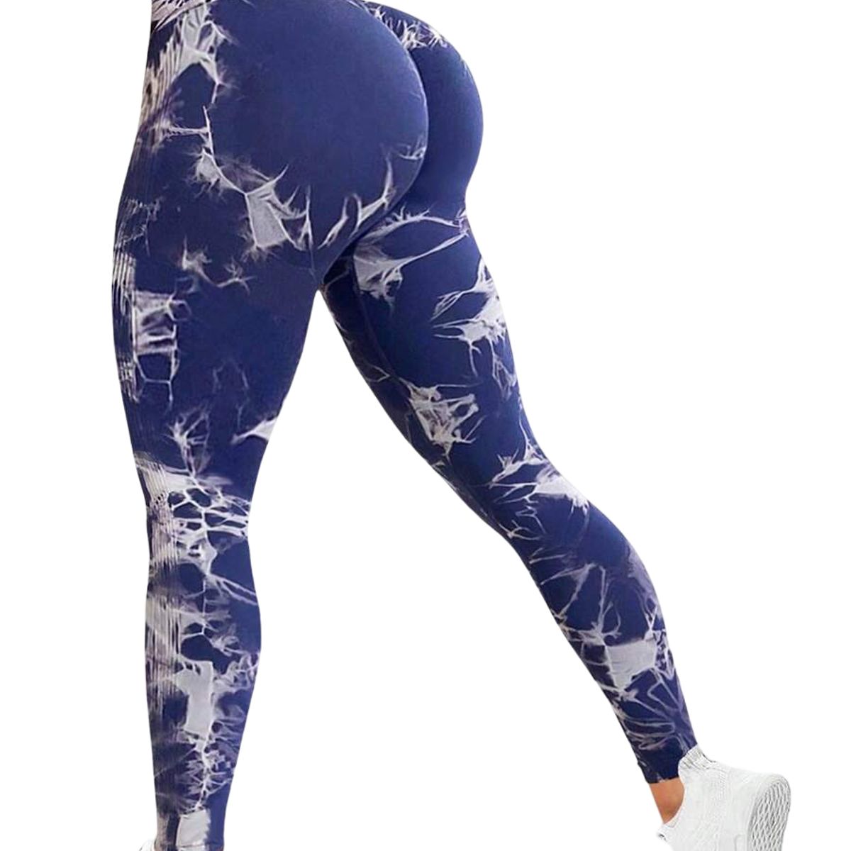 ROYAL PEACH APPAREL - Legging deportivo Tie Dye AZUL MARINO Ropa deportiva malla mujer gym