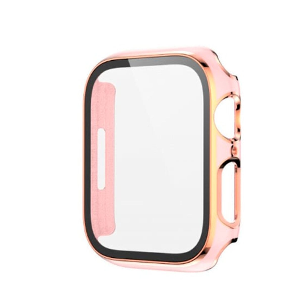 GENERICO - Correa Elástica Lisa + Case Bumper para Apple Watch 38mm - Nude