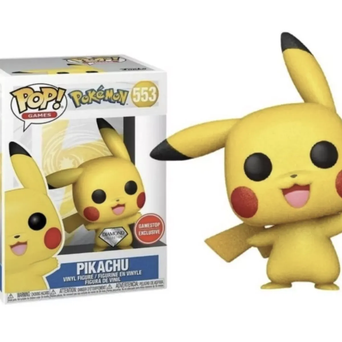 FUNKO - Pikachu Diamond Funko Pop 553 Pokemon Gamestop ExclusivO