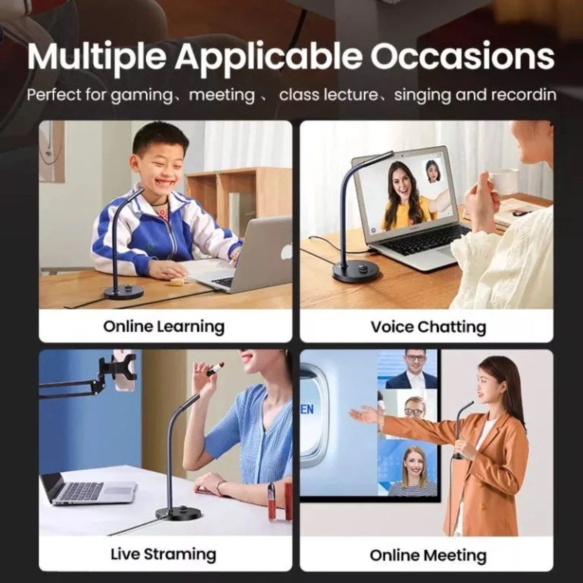 UGREEN - Ugreen Micrófono USB de Escritorio PC Win Mac CM564 - 90416
