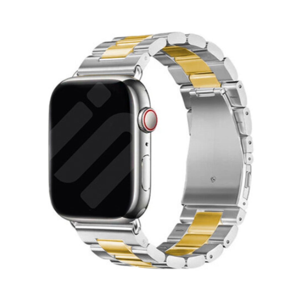 IMPORTADO MC - Correa Acero Apple Watch y Smartwatch 42mm a 49mm GoldPlata