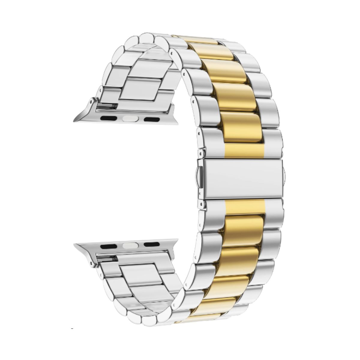 IMPORTADO MC - Correa Acero Apple Watch y Smartwatch 42mm a 49mm GoldPlata