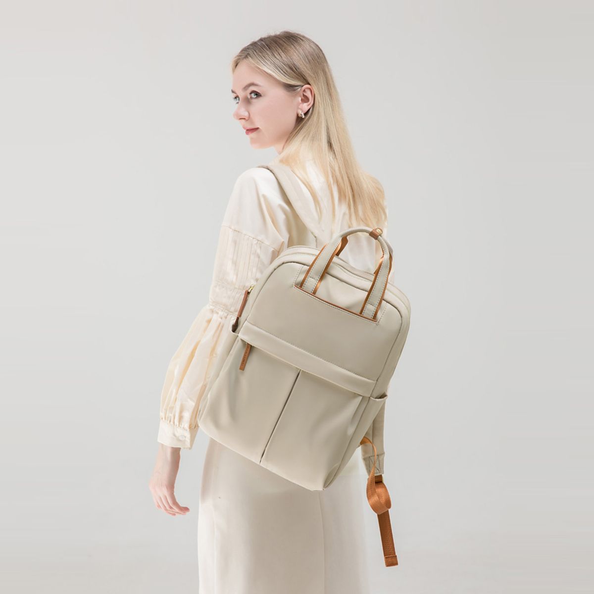 OEM - Mochila Tasya con portalaptop hasta 14 - Beige