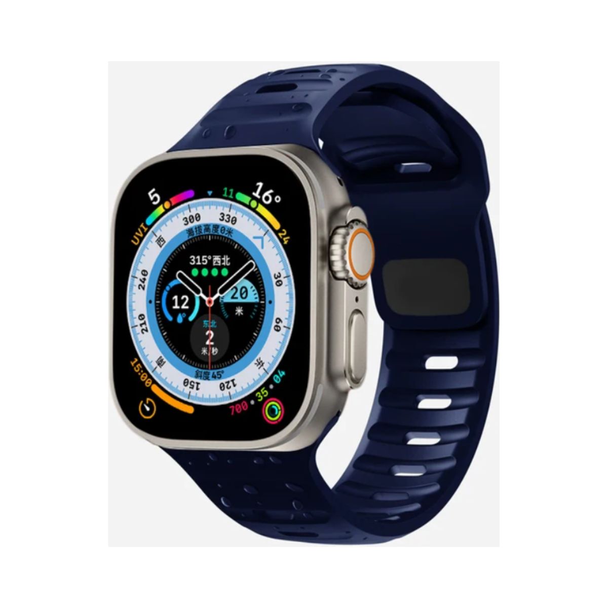 IMPORTADO MC - Correa Goma Apple Watch y Smartwatch 42-44-45-49mm xAzul