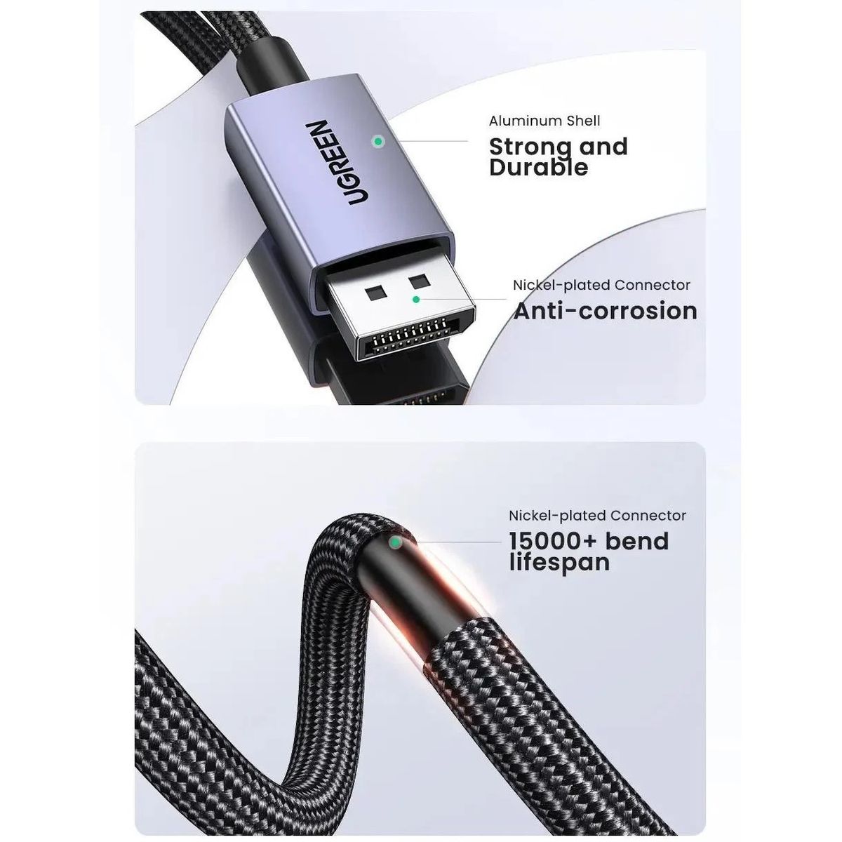 UGREEN - Cable DP 2.1 16K 3mts 8K@120Hz DisplayPort Ugreen HDR DP118 - 25862