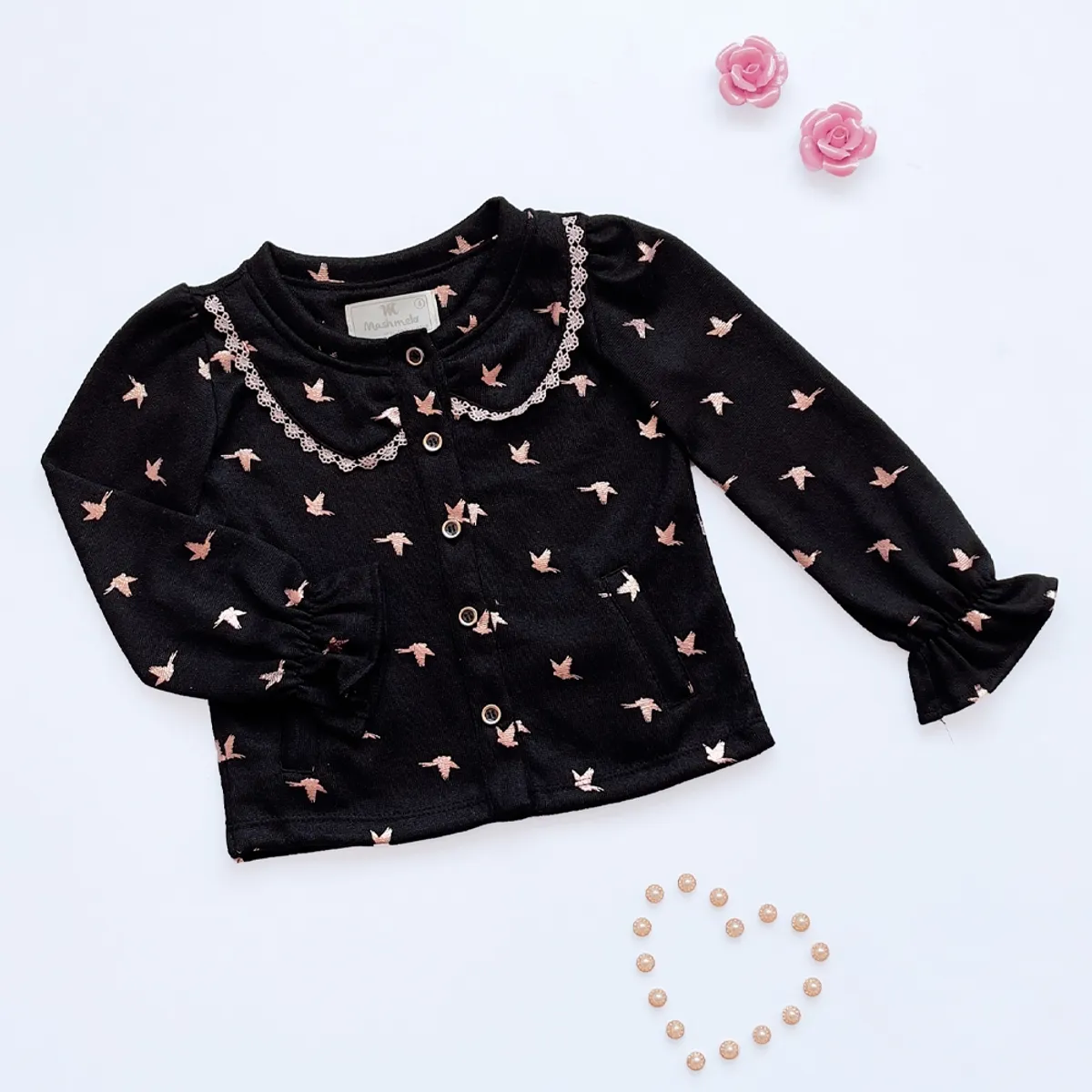 KIDS MASHMELO - Chompa Abierta Con Cuello Recogido Puño Elastico Kids Mashmelo