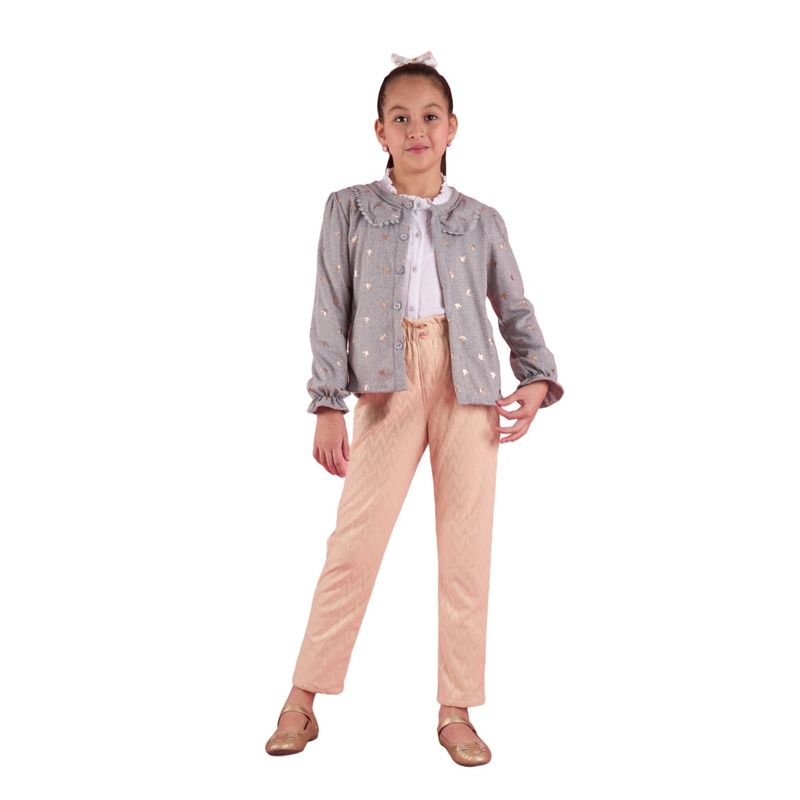 KIDS MASHMELO - Chompa Abierta Con Cuello Recogido Puño Elastico Kids Mashmelo