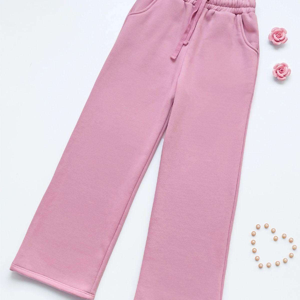 KIDS MASHMELO - Pantalon Buzo Palazo Para Niña Kids Mashmelo