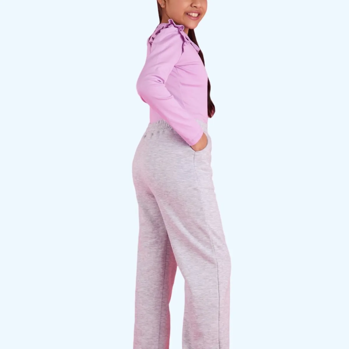 KIDS MASHMELO - Pantalon Buzo Palazo Para Niña Kids Mashmelo