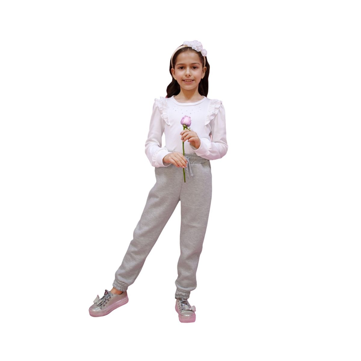 KIDS MASHMELO - Pantalon Buzo Con Bolsillo Y Pasador Para Niña Kids Mashmelo