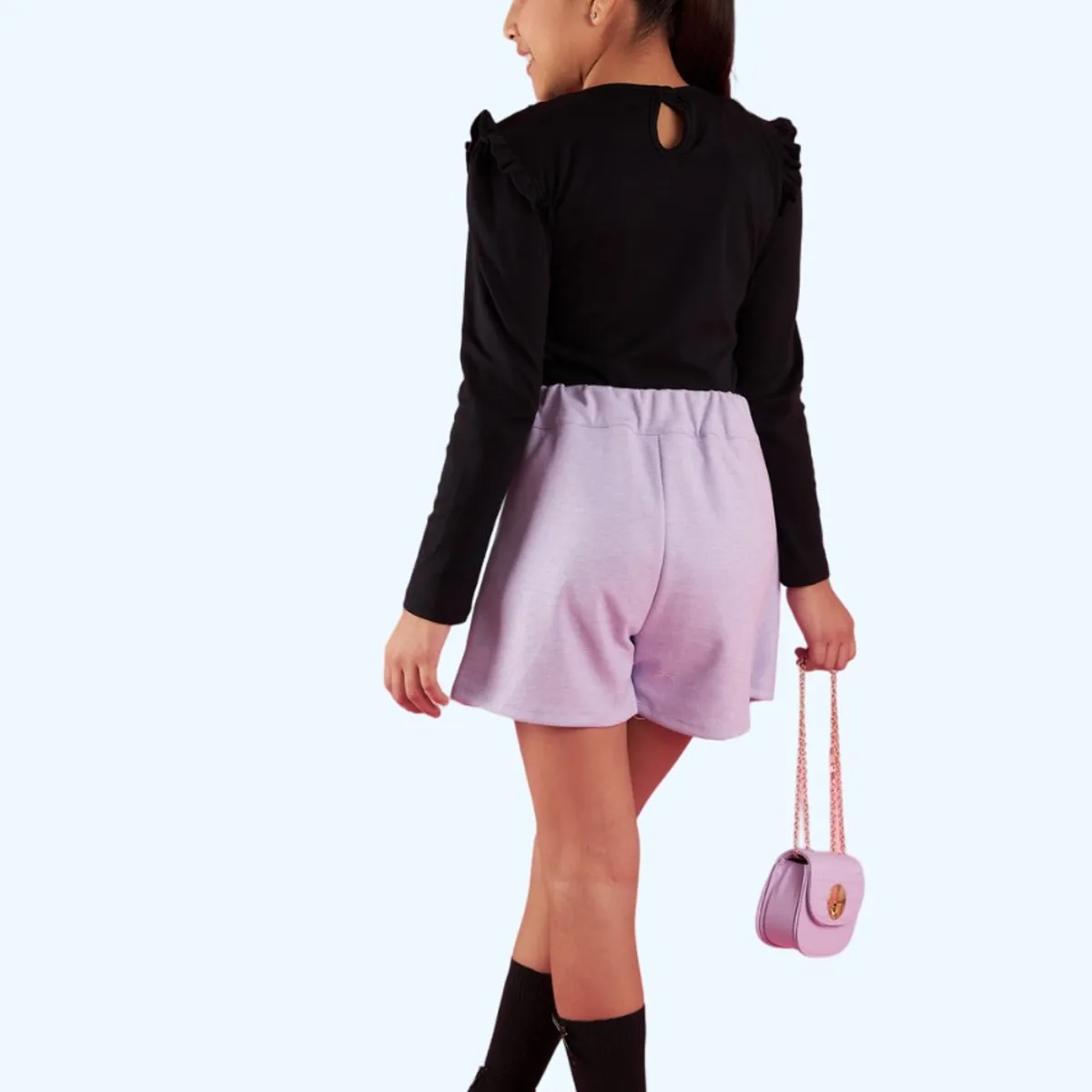 KIDS MASHMELO - Falda Short Con Plisado Y Hebilla Kids Mashmelo