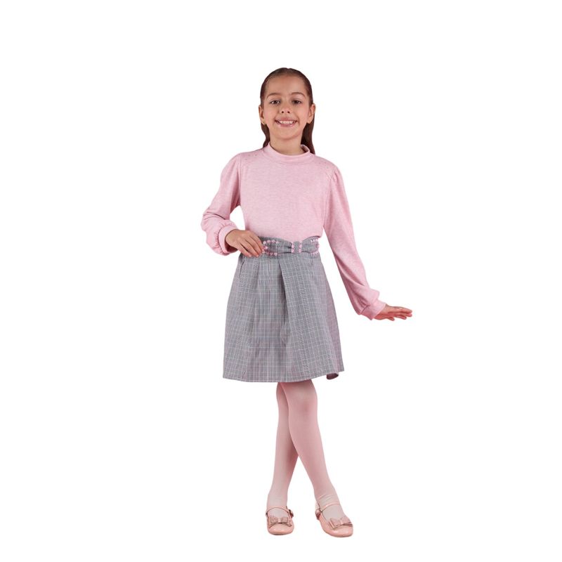 KIDS MASHMELO - Falda Cortes En Pretina Y Tableros Para Niña Kids Mashmelo