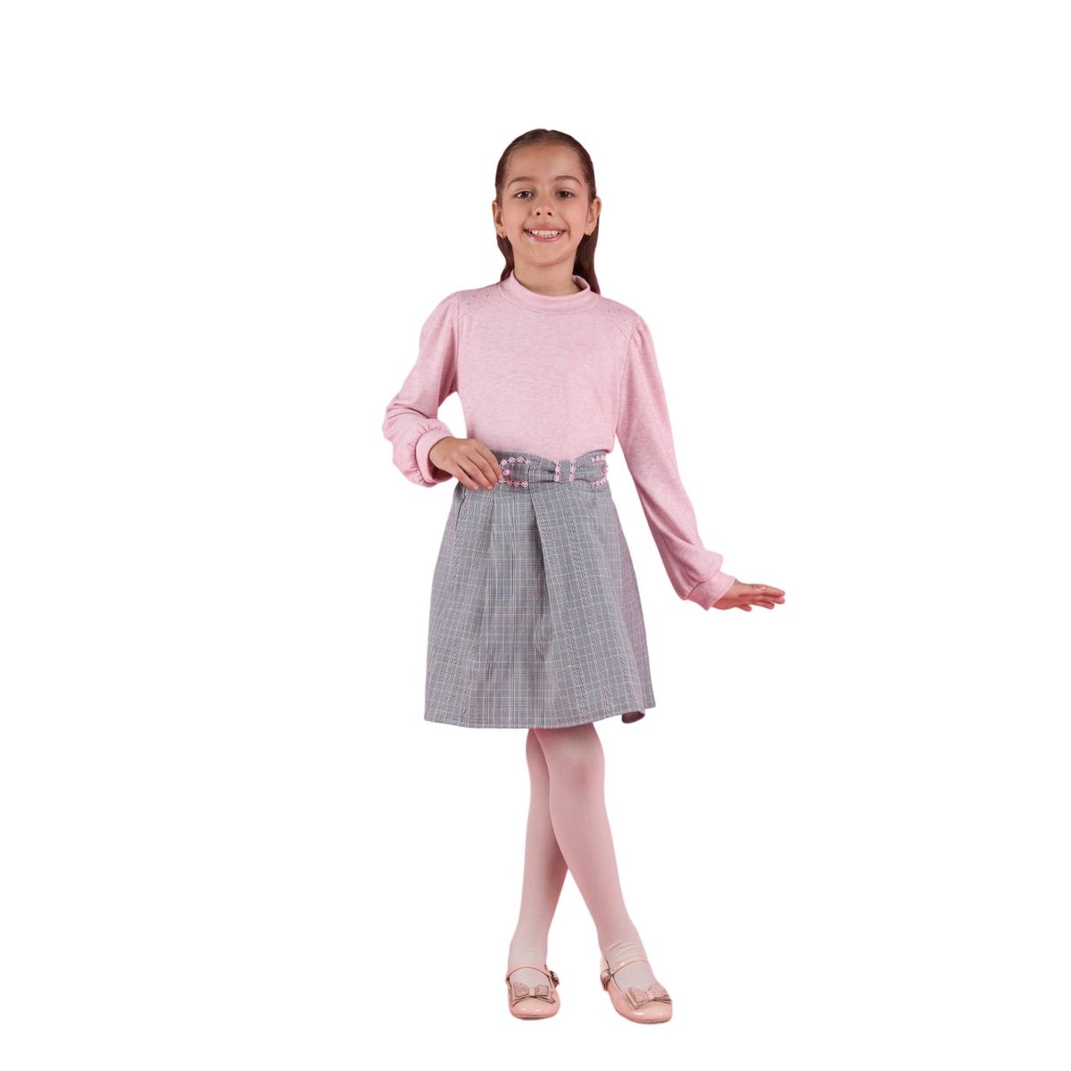 KIDS MASHMELO - Falda Cortes En Pretina Y Tableros Para Niña Kids Mashmelo