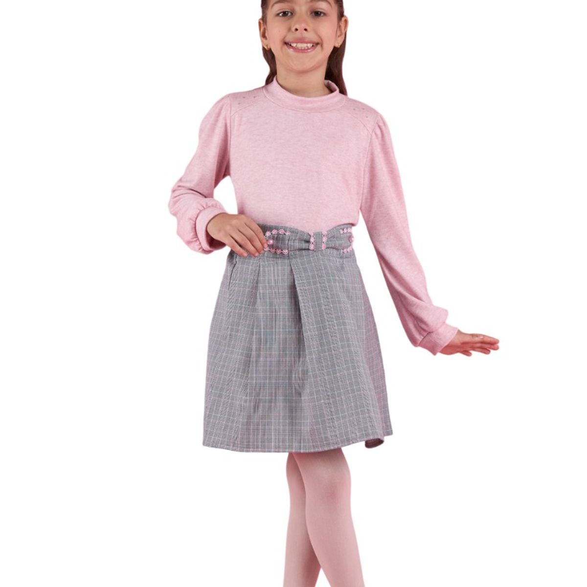 KIDS MASHMELO - Falda Cortes En Pretina Y Tableros Para Niña Kids Mashmelo