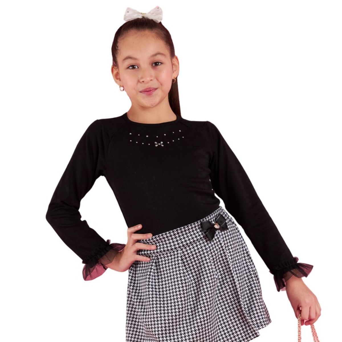 KIDS MASHMELO - Falda Pata De Gallo Para Niña Kids Mashmelo