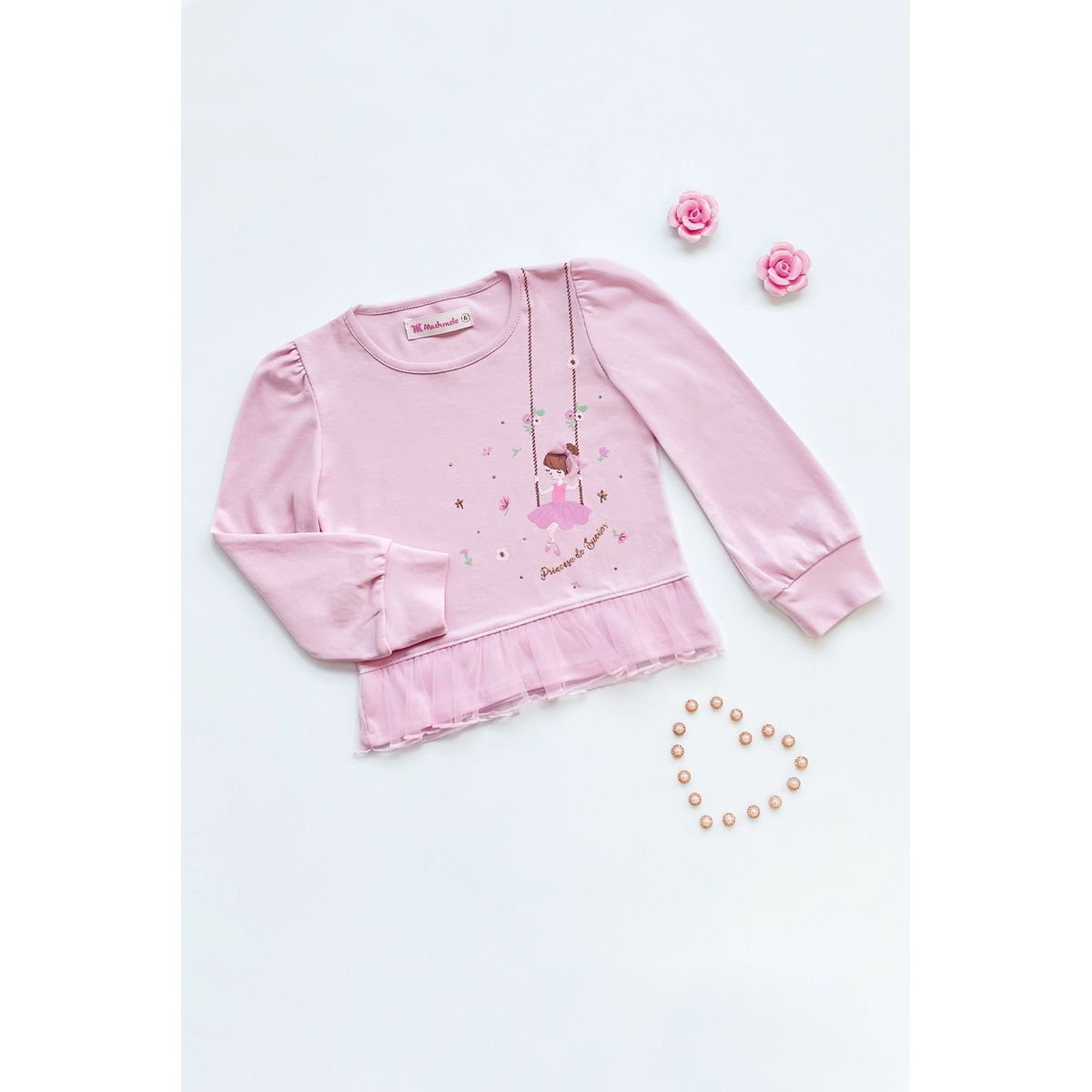 KIDS MASHMELO - Polo De Gamuza Con Faldon Para Niña Kids Mashmelo