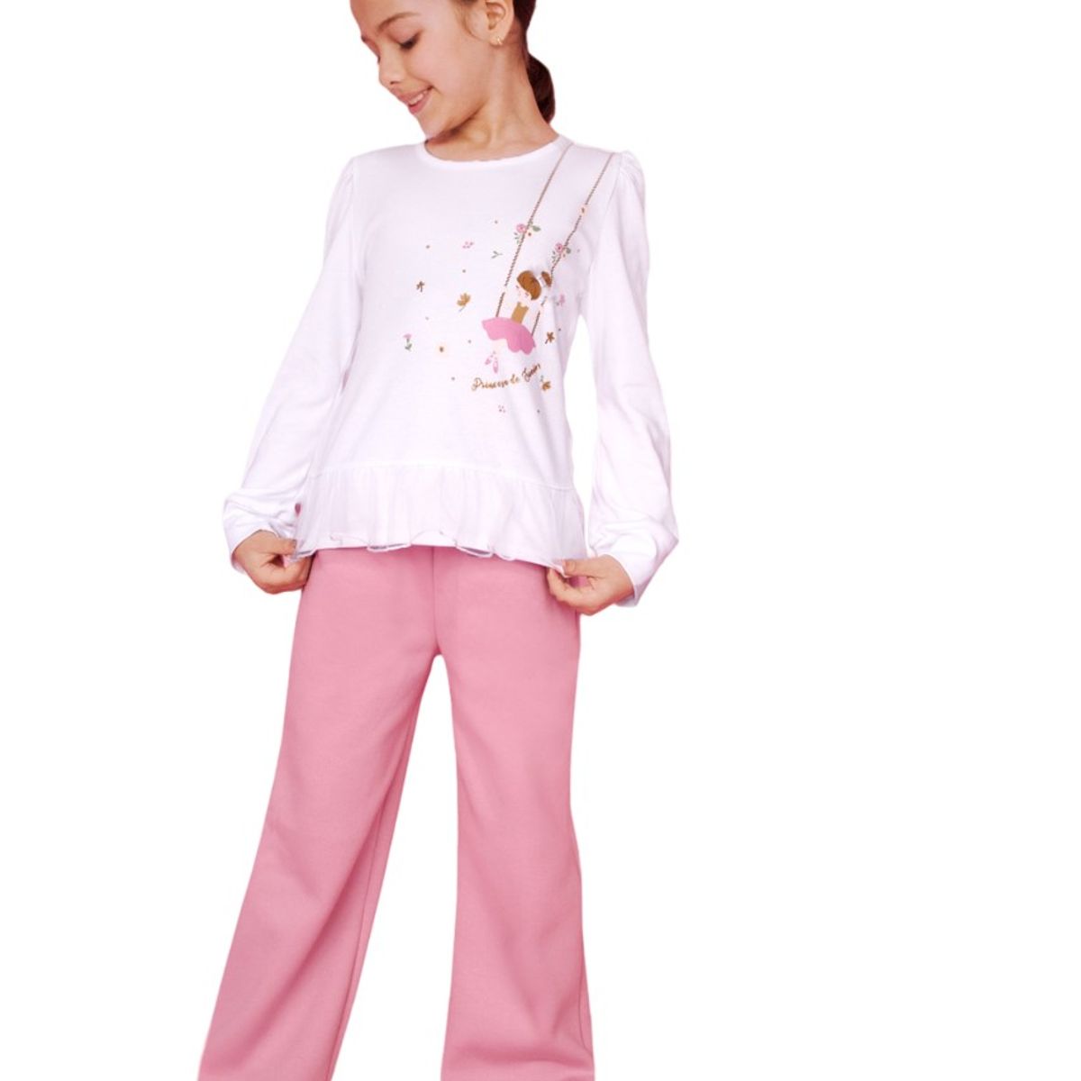 KIDS MASHMELO - Polo De Gamuza Con Faldon Para Niña Kids Mashmelo