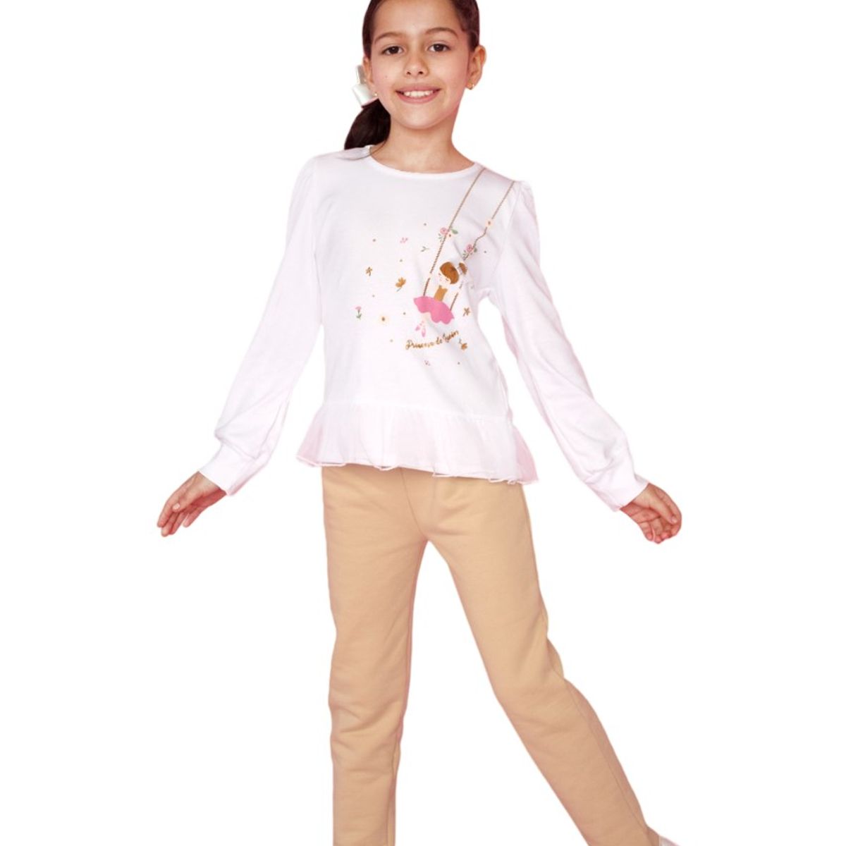 KIDS MASHMELO - Polo De Gamuza Con Faldon Para Niña Kids Mashmelo