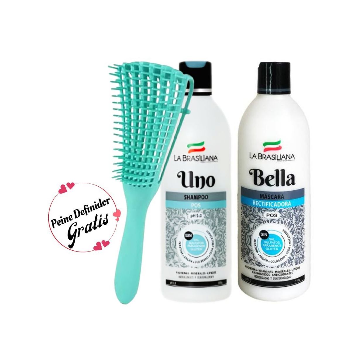 LA BRASILIANA - Shampoo UNO Antiresiduos + Bella Mascara Capilar La Brasiliana