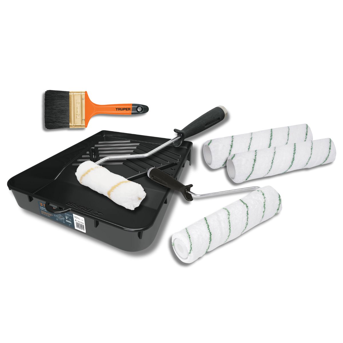 TRUPER - Kit pintor rodillo para pintar + repuestos Truper